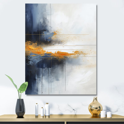 «Blue and Yellow Fluid Harmony», peinture abstraite II - art mural abstrait