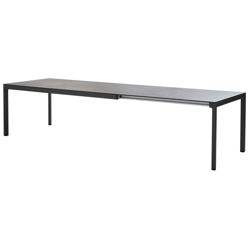 Drop Outdoor Dining Table, Black, Lava Gray