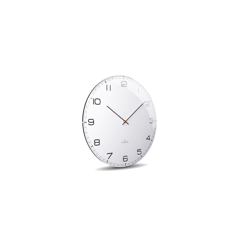 Dome35 (13.8") Wall Clock White Arabic, Medium