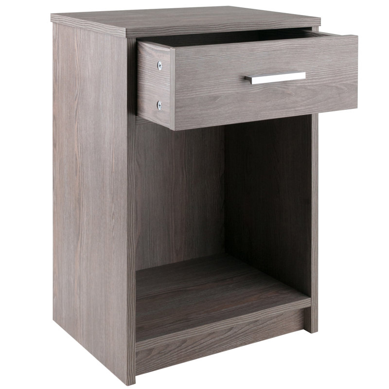 Table de bout avec tablette Jozsef, Gris cendré