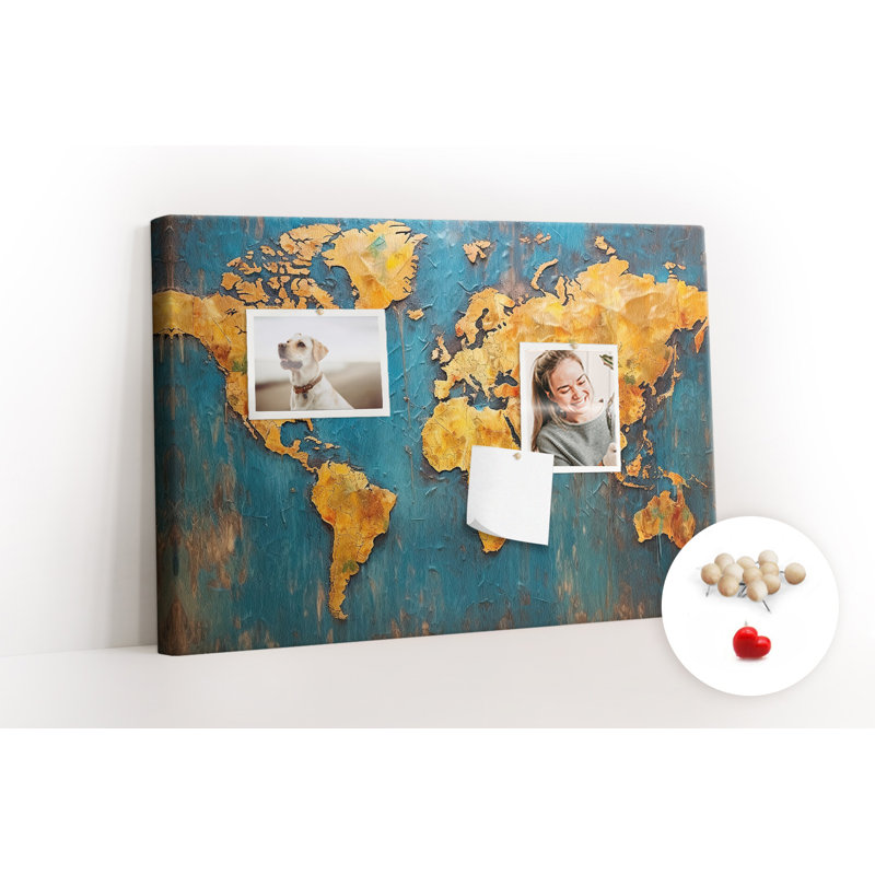Wall Mounted bulletin board print wall art notice boards for office corkboard Decorative maps