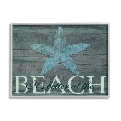 «It's Better at the Beach Starfish», art textuel