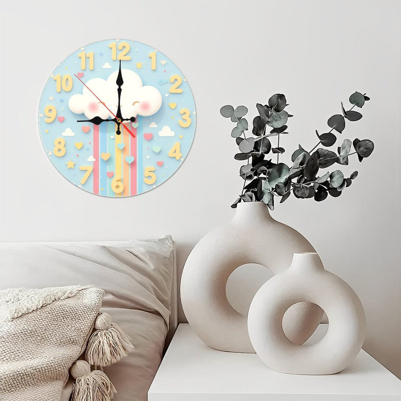 Adorable décoration de chambre d'enfant, nuage et arc-en-ciel