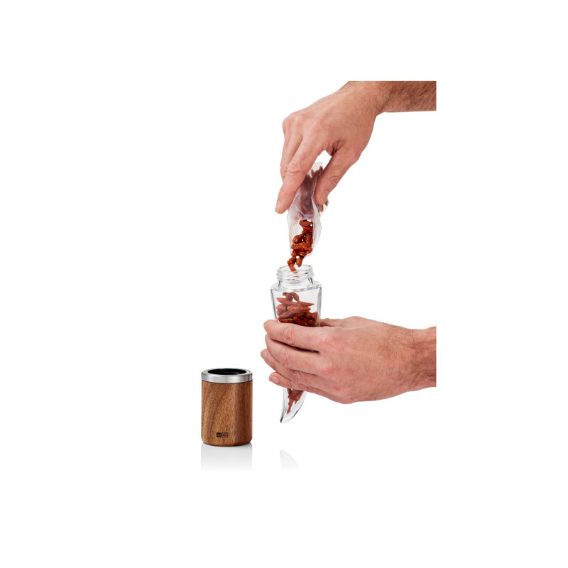 Adhoc Peperone Chilli Cutter In Acacia Wood Finish