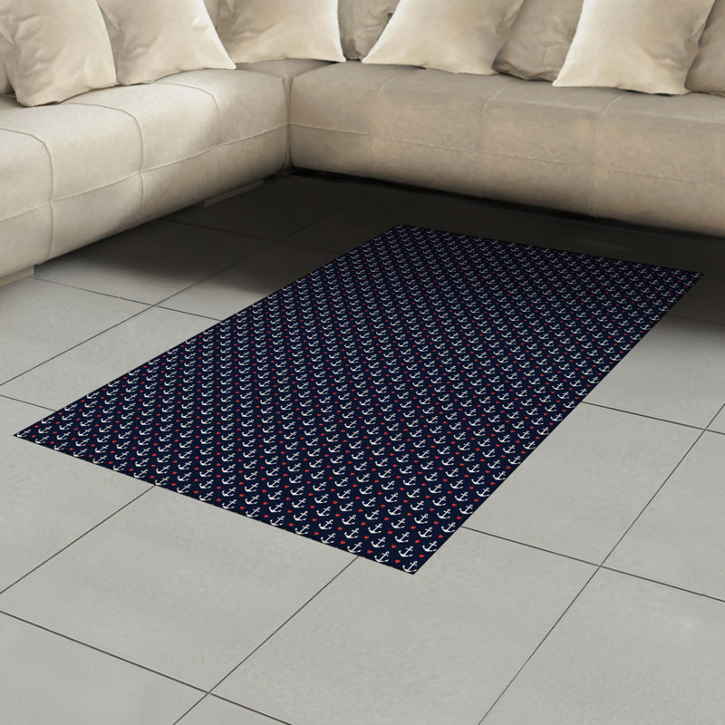 Tapis décoratif en fibres à haute densité Anchor, Rectangle— 4 pi x 5 pi 8 po