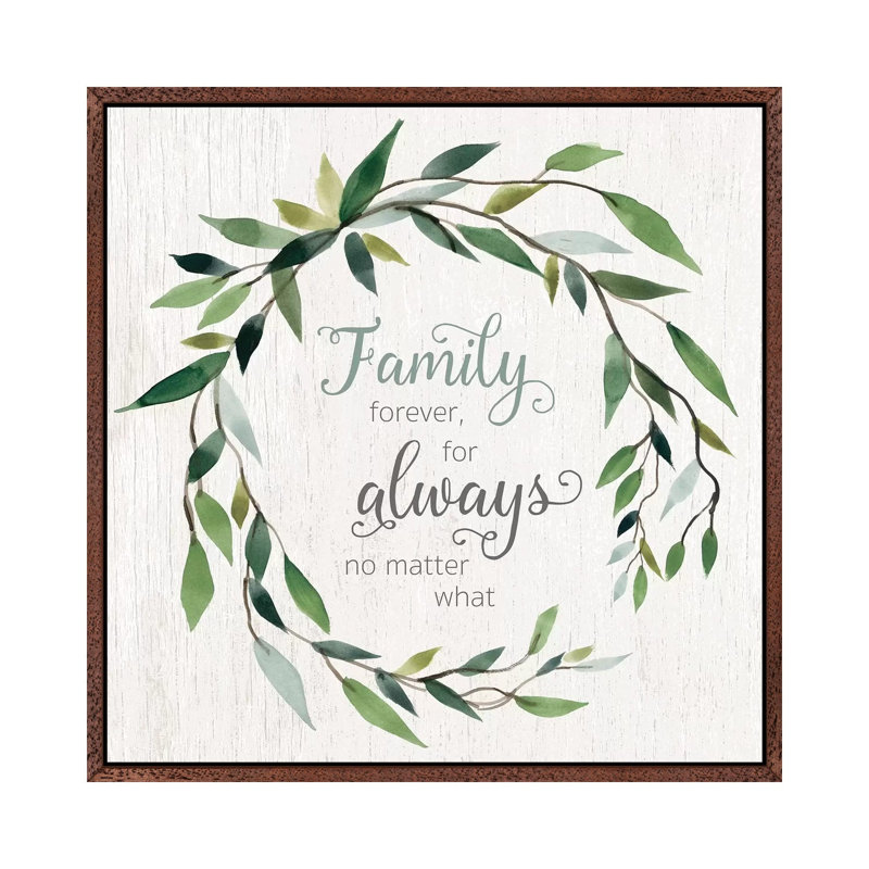 Family Forever by Carol Robinson - Print on Canvas, 93.98 cm H x 93.98 cm W, Classic Brown Wood Framed