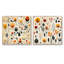 Pressnell - Ensemble de 2 collages carrés botaniques abstraits-101843458-101843457