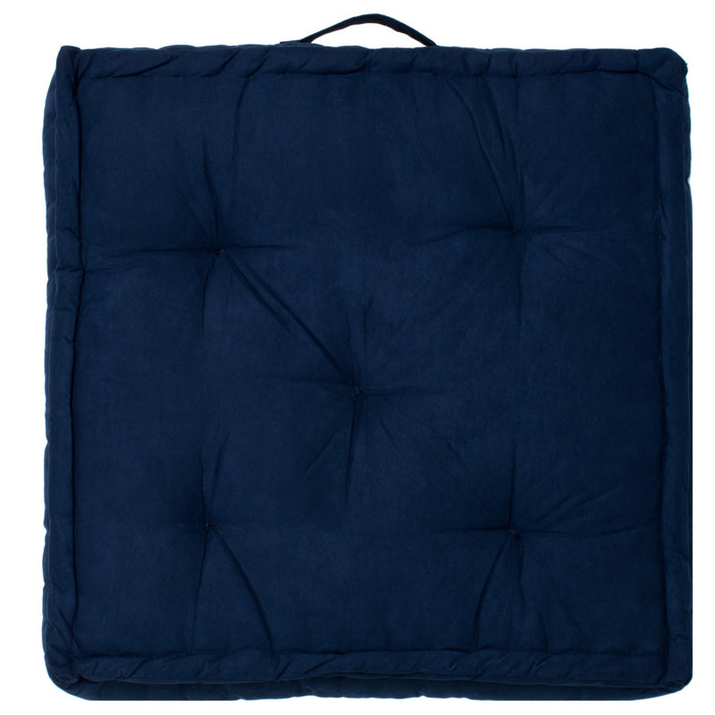 Gardenia Floor Pillow, Navy, 25" H x 25" W
