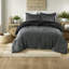 Ensembles de literie en velours luxueux, design réversible gris anthracite, essentiel douillet pour la maison