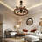 30-In 6-Light Traditional Farmhouse Candle Fandelier Ceiling Fan with Lights with Remote Control-577277408