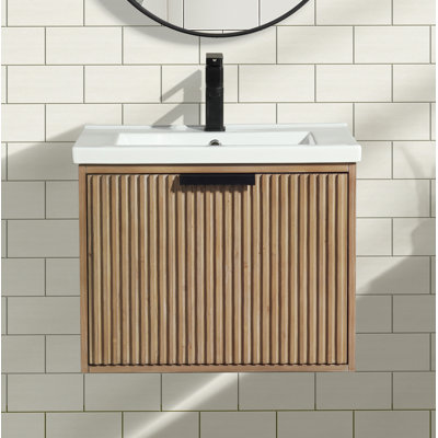 Anelie 24" Wall-Mounted Single Bathroom Vanity Set