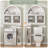 Freestanding Over The Toilet Storage Cabinet With Adjustable Shelf And Acrylic Doors, Arched Space-saving Bathroom Organizer-613422571