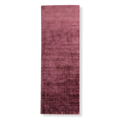 Hand-Loomed Lux Silk Dark Mauve Area Rug