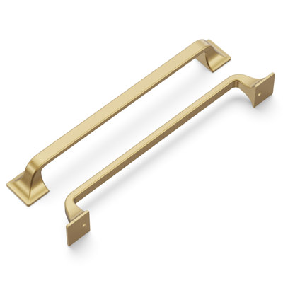 Forge Collection Handle Pull - 6-5/16" Center to Center Cabinet Pull Champagne Bronze - Farmhouse Hardware for Drawers & Cabinets (Set of 10)