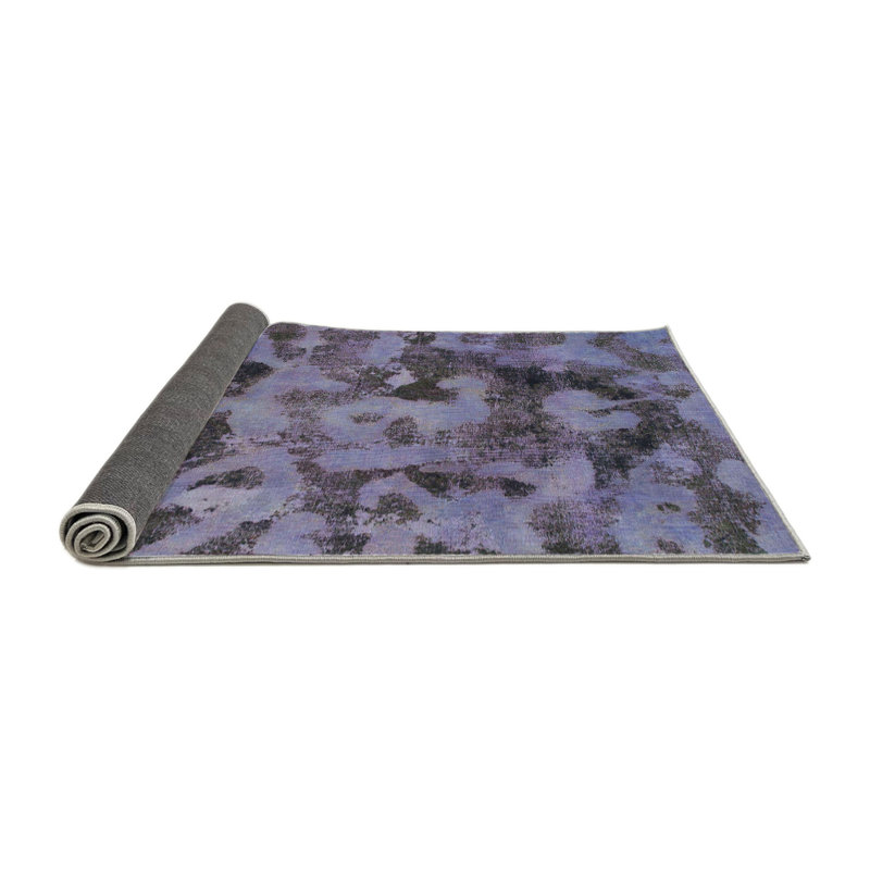 Tapis décoratif multicolore à motif abstrait, Rond 7 pi
