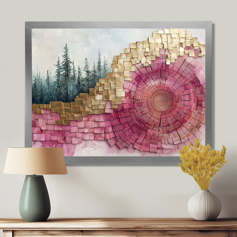 Genovieve - Landscapes Large Wall Art, H 34 po x l 44 po, Cadre flottant, Argent argent