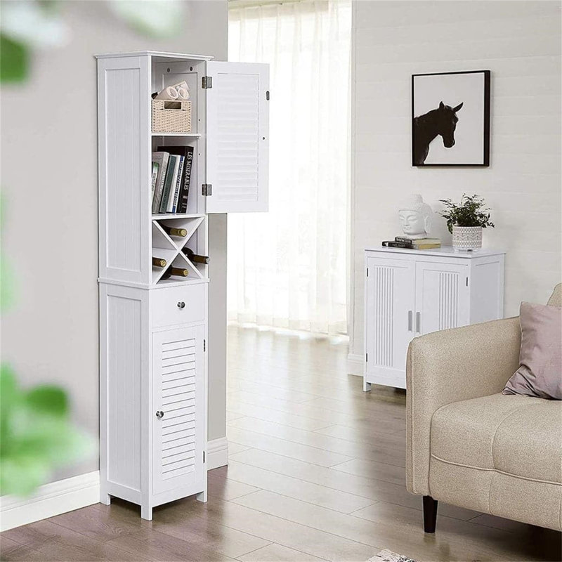 Chourasiya Freestanding Linen Cabinet