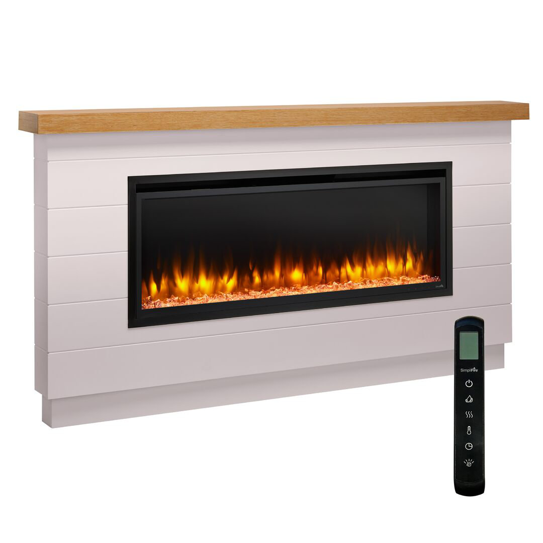 Simplifire Boyd Modern Farmhouse Electric Fireplace Mantel Package Simplifire