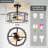 2-Light Glass Drum Semi Flush Mount Ceiling Light-666421373