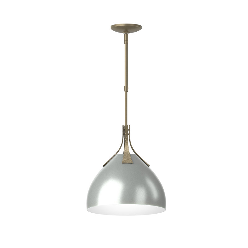 Summit 1 - Light Single Dome Pendant, Vintage Platinum, Soft Gold