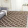 Rodgers Hand Woven Flat Weave Wool/Cotton Geometric Rug in Brown/Ivory