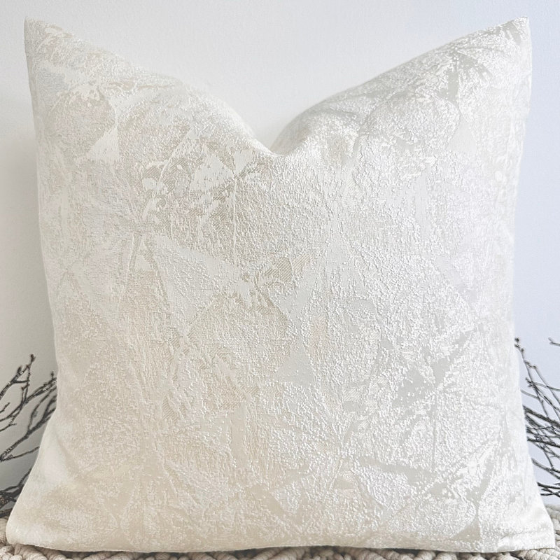 Abstract Ivory Square Cushion Cover