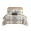 Ensemble d'édredon imprimé 4 pièces avec coussin décoratif