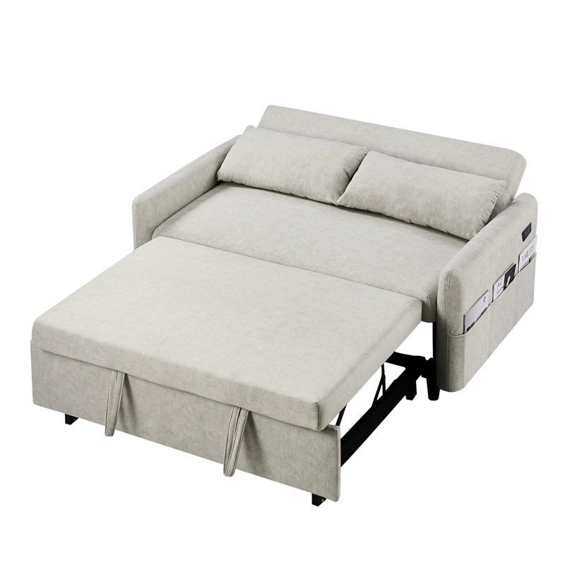 Canapé beige avec poches de rangement, construction - pour le lit 55,1 "réglable, appartement antichoc, Beige