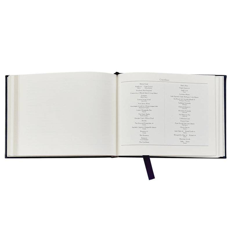 Graphic Image Ship's Log, Coffee Table Book, Leather, Blue