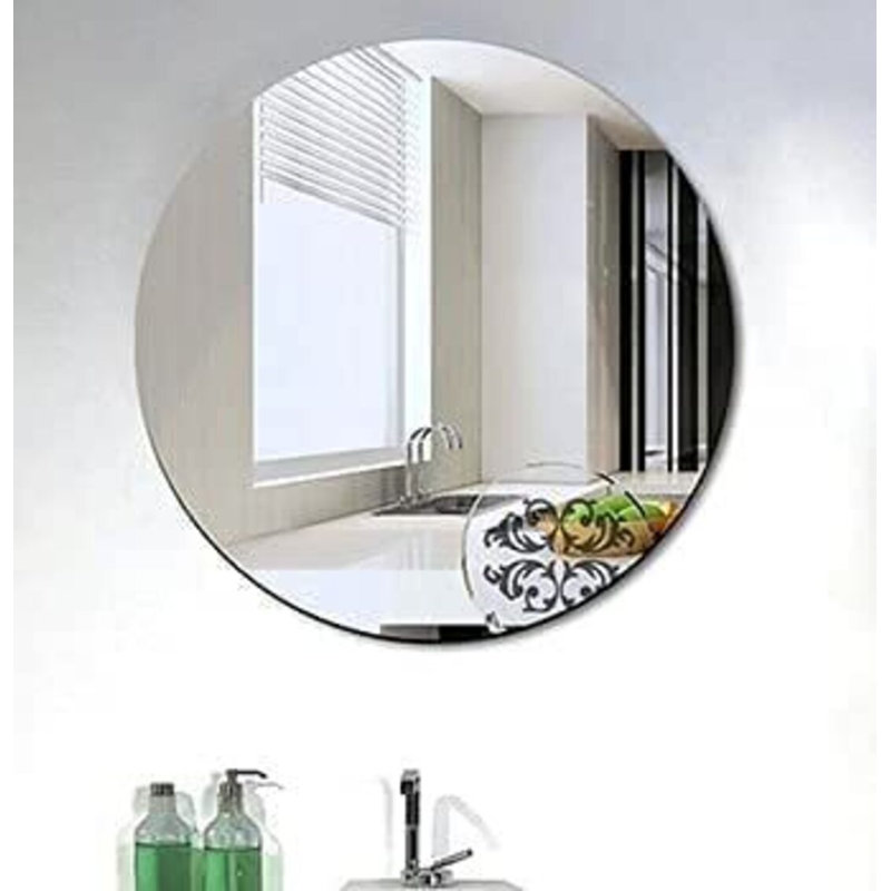 Jyquan Frameless Round Mirror, 50cm x 50cm