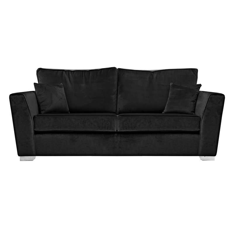 Quade Velvet Sofa, Black