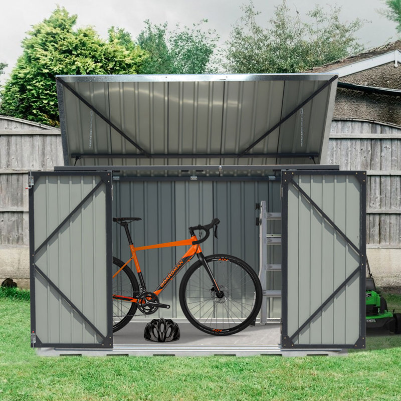 Berik 6 ft. W x 4 ft. D Zinc Steel Garbage Shed