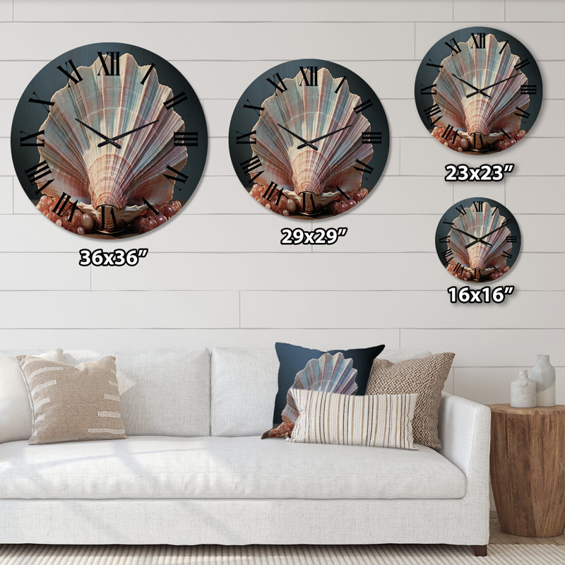 Horloge murale en bois massif Ninaire, Très grand