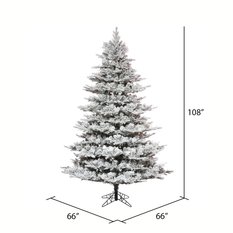 Kiana Flocked Pine Full Artificial Christmas Tree, 9' H