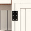 Poste de travail de table avec 2 tiroirs, armoire et tablettes ouvertes-1186705754