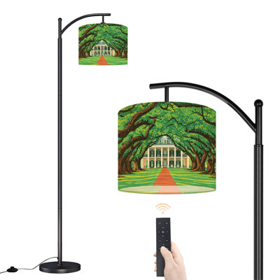 Lampe sur pied à arc avec abat-jour réglable Oak Alley Plantation