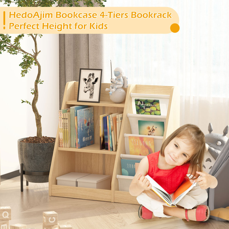 Maggiorina Bookcase, (3 Shelves) 60cm H x 64cm W x 30cm D, Oak/White