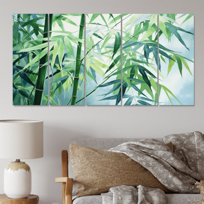 Bamboo Romantic Dream I - 5 pièces sur toile tendue