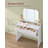 VASAGLE Vanity Desk, Vanity Table With Tri-Fold Mirror, Makeup Vanity, 2 Drawers And 3 Open Compartments, Dressing Table, Modern Style