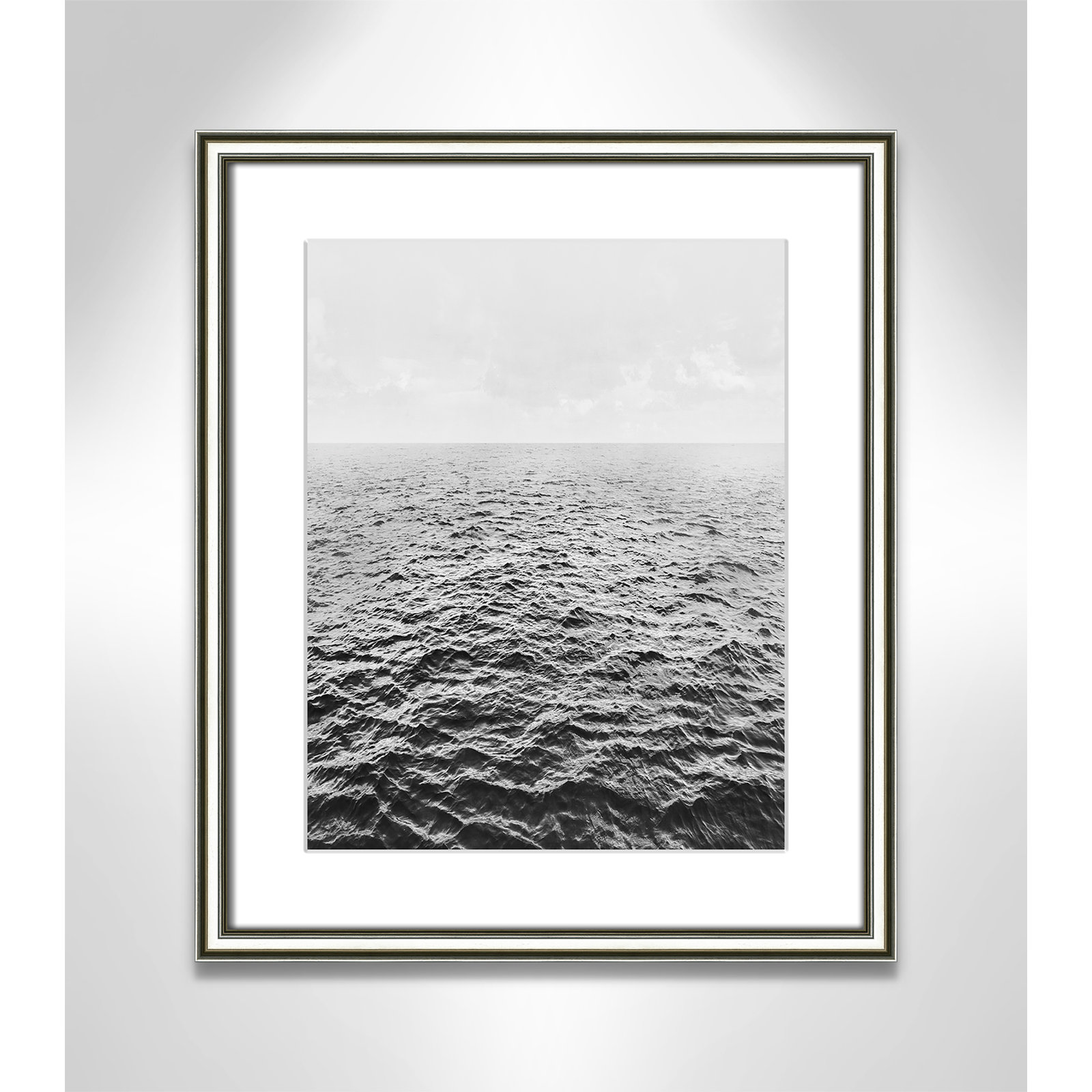 Anali "Rolling in" Print by Mike Calascibetta, 17.25" W x 20.25" H x 0.875" D, Silver