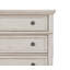 Commode de chambre de style transitionnel 1 pièce avec brosses métalliques et glissières à roulement à billes
