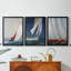 "Gallery Racing the Wind", reproduction d'art sur toile tendue sur mesure - 3 pièces