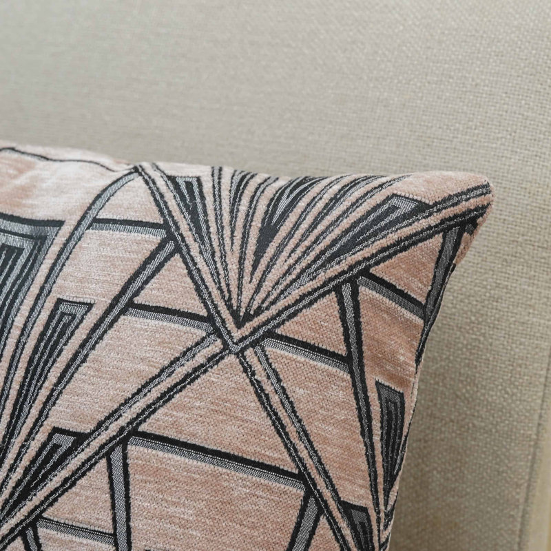 Geometric Pink Cushion, 58x58cm, Feather filled