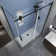 Langham XL 60" W x 80" H Frameless Rectangle Sliding Shower Enclosure with Fixed Panel