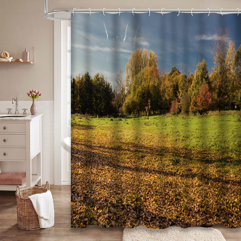 Rideau de douche arc-en-ciel avec 12 crochets, L 72 po x l 78 po
