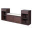 Banc de rangement pour chaussures avec coussin, tiroirs et tablettes ouvertes-450729570