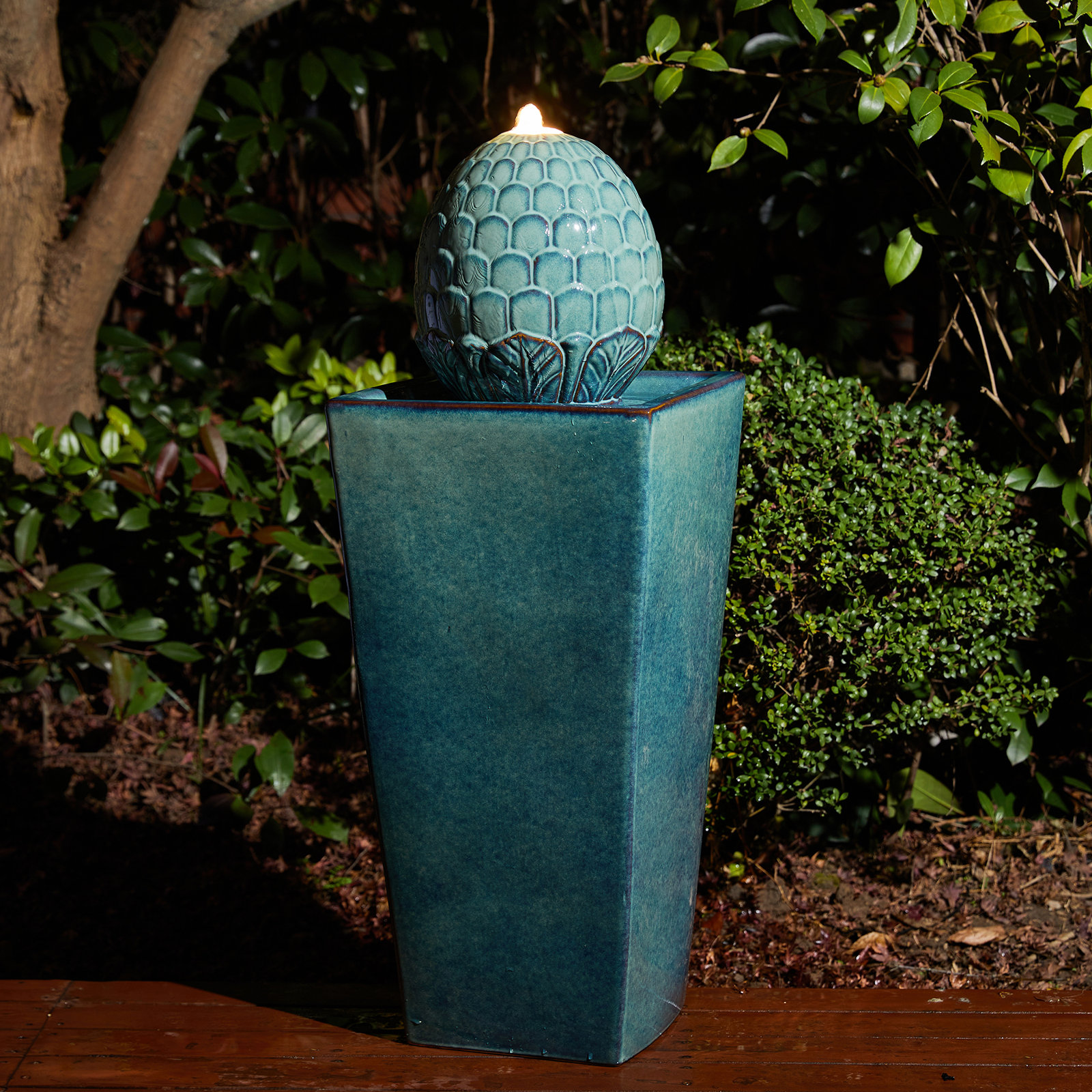 Ferrigno Ceramic / Porcelain Fountain, Turquoise