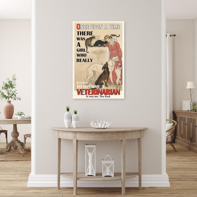 Impression sur toile tendue, "Il y a une fille qui a vraiment voulu devenir un médecin"