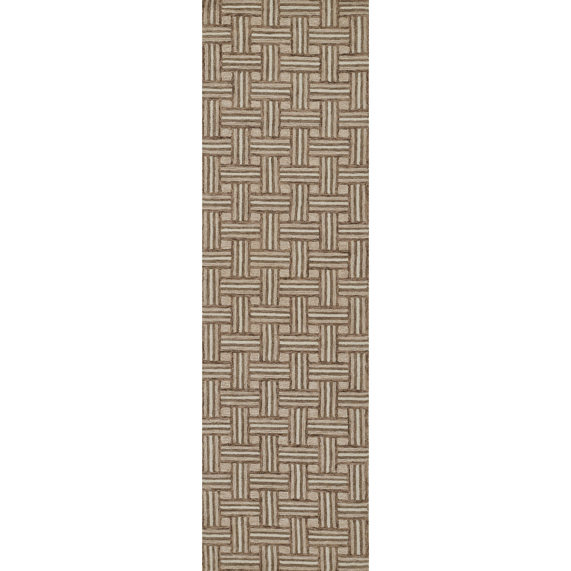 Abbott Hand Tufted Wool Tan Rug, Runner 2'3" x 8'