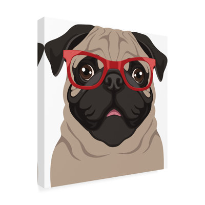 Pug Wearing Hipster Glasses 6 Modern & Contemporary